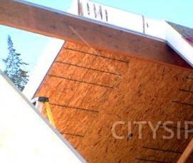 Монтаж крыши из сип панелей - модель 2