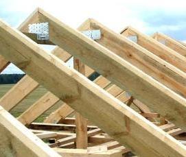 Монтаж крыши каркасного дома - модель 1