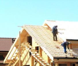 Монтаж листовой кровли - вариант 1