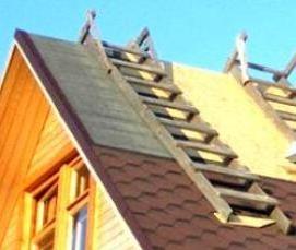 Монтаж листовой кровли - вариант 2