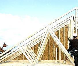 Монтаж ломаной крыши - тип 4