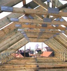 Монтаж мансардной крыши - модель 1