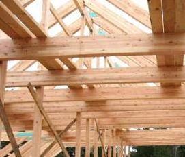 Монтаж мансарды двухскатной крыши - тип 1