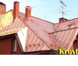 Монтаж медной кровли - модель 4