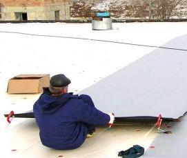 Монтаж мембранной кровли - вариант 4