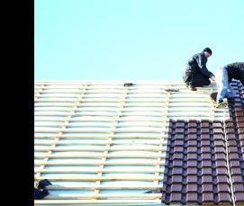 Монтаж металлочерепицы на вальмовую крышу - тип 4