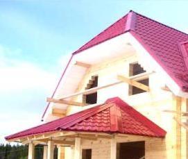 Монтаж металлочерепицы на вальмовую крышу - тип 3