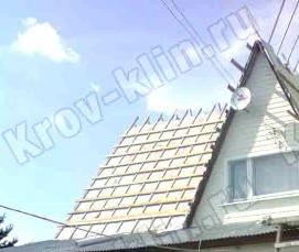 Монтаж ондулина на крышу - вариант 2