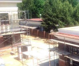 Монтаж плоской эксплуатируемой кровли - вариант 1