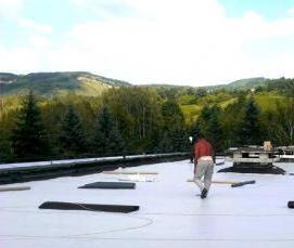 Монтаж плоской эксплуатируемой кровли - вариант 2