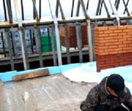 Монтаж плоской крыши - модель 4