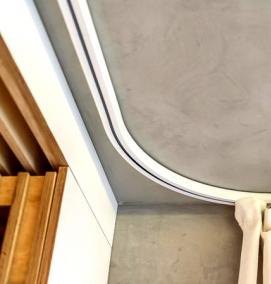 Монтаж потолочного карниза для штор - тип 1