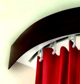 Монтаж потолочного карниза для штор - тип 4