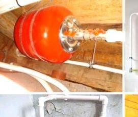 Монтаж расширительного бака системы отопления - вариант 4