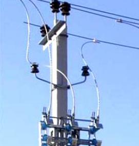 Монтаж разъединителя на опоре - тип 4