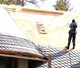 Монтаж сланцевой кровли - модель 3