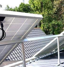 Монтаж солнечных панелей на крыше - тип 1