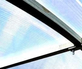 Монтаж сотового поликарбоната на металлический каркас - тип 1