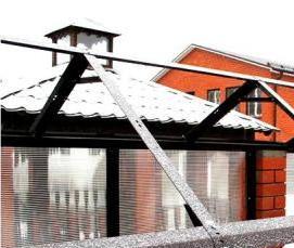 Монтаж сотового поликарбоната на металлический каркас - тип 4