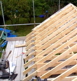 Монтаж стропильной крыши - модель 2