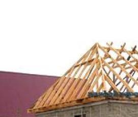 Монтаж вальмовой крыши - тип 1