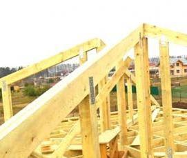 Монтаж вальмовой крыши - тип 4