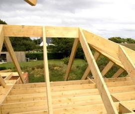 Монтаж вальмовой крыши - тип 3