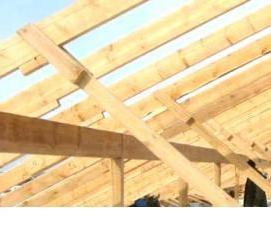 Монтаж вальмовой стропильной крыши - модель 2