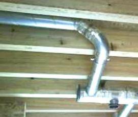 Монтаж вентиляции в каркасном доме - модель 1