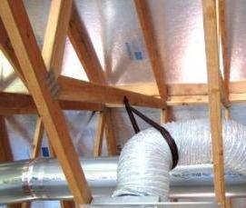 Монтаж вентиляции в каркасном доме - модель 2