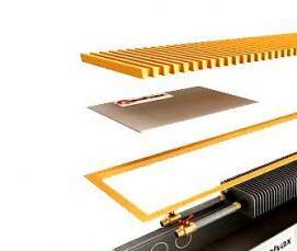 Монтаж внутрипольного конвектора отопления - вариант 1