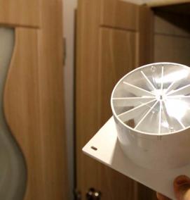 Монтаж вытяжного вентилятора в ванной - тип 3