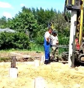 Монтаж жб свай - вариант 1