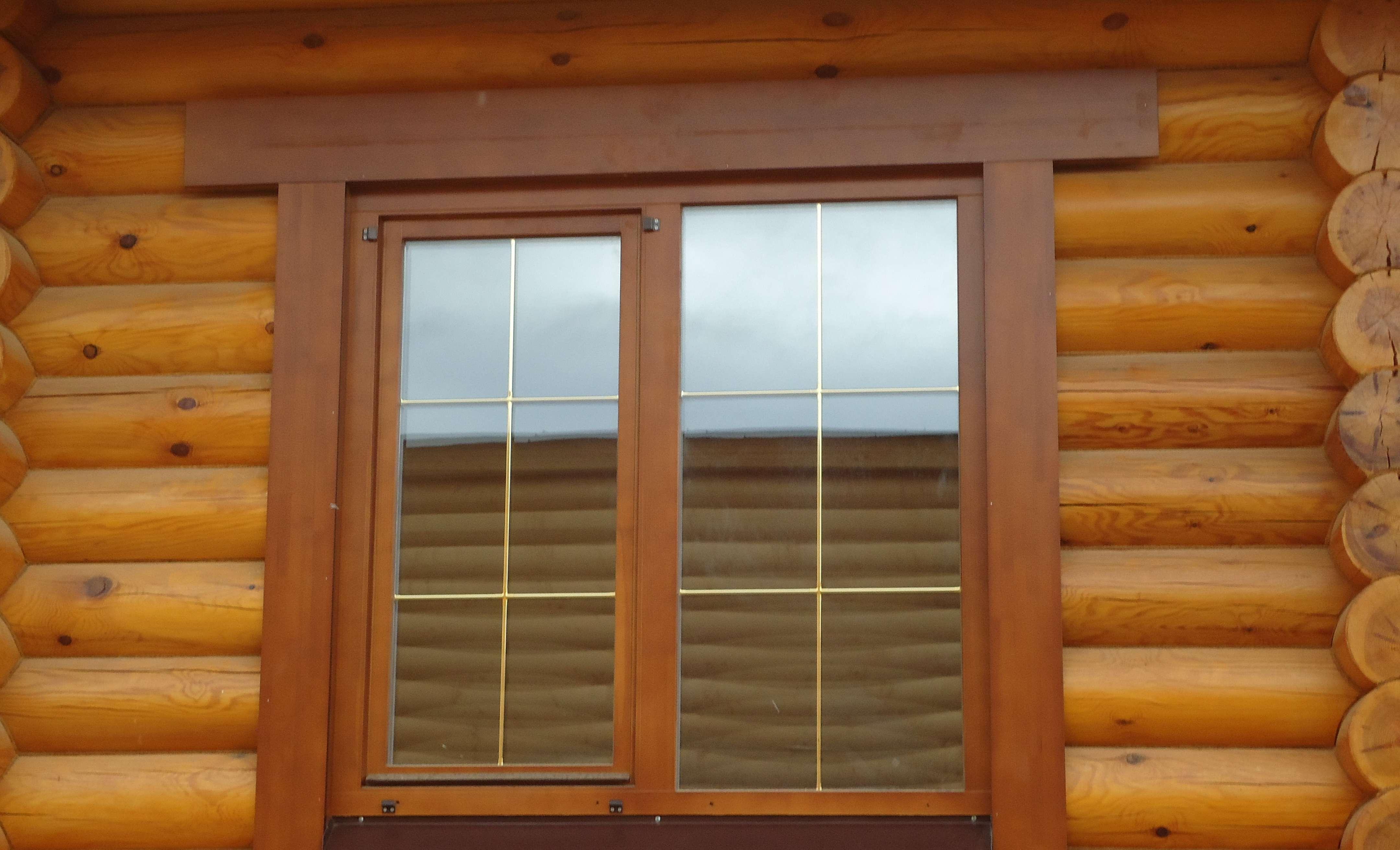 Наличники на окна деревянные для внешней отделки - модель 4