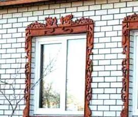 Наличники на окна клееный брус - вариант 1