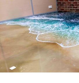 Наливной пол на бетонное основание - вариант 3