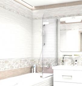 Наливной пол в ванну - вариант 1