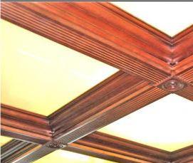 Натяжной потолок по деревянным балкам - тип 3