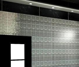 Натяжной потолок с черными цветами - тип 4