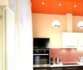 Натяжной потолок с диодными светильниками - модель 3