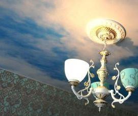 Натяжной потолок с небом и облаками - вариант 2