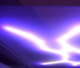 Натяжной потолок с неоновой подсветкой - тип 1