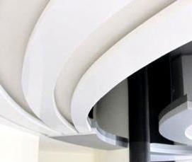 Натяжной потолок со скрытым карнизом - модель 4