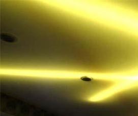 Натяжной потолок со светодиодной лентой - тип 3