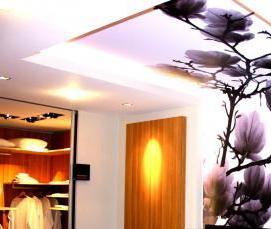 Натяжной потолок внутри гипсокартона - модель 1