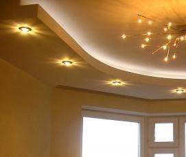 Натяжные потолки без гипсокартона - модель 4