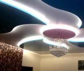 Натяжные потолки без ленты - модель 2