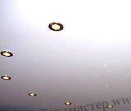 Натяжные потолки без люстры - вариант 2