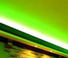 Натяжные потолки с диодной лентой - вариант 4