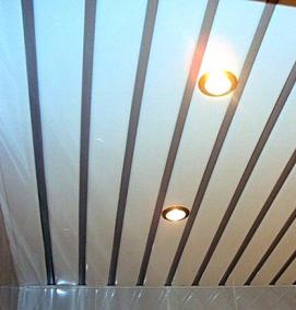 Навесной реечный потолок - тип 1